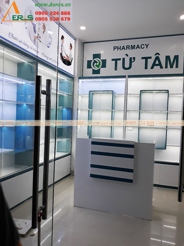 Hình ảnh thi công nhà thuốc Từ Tâm tại quận 7, TPHCM