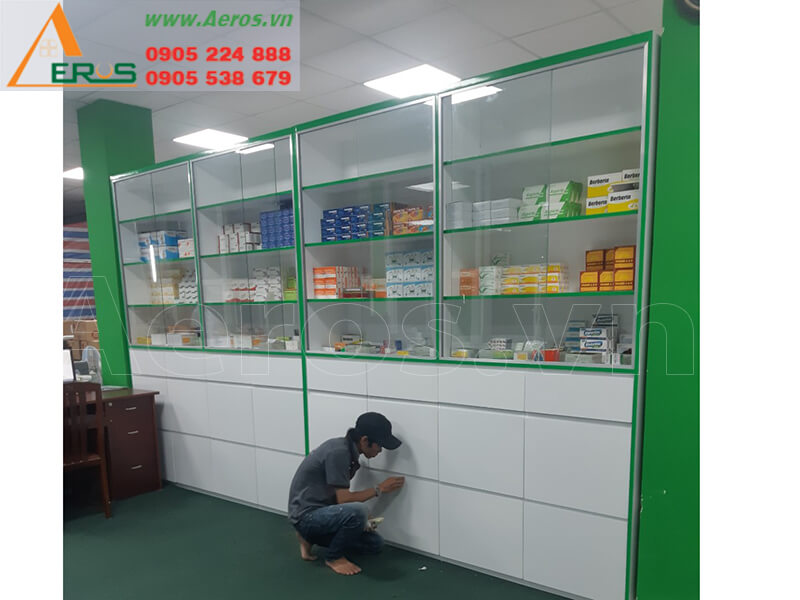 Aeros thi công nội thất nhà thuốc bệnh viên quân y 175, quận Gò Vấp, TPHCM