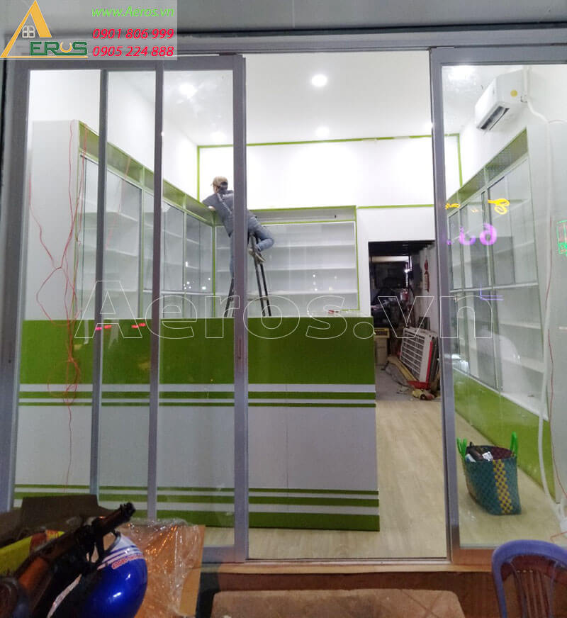 Thi công tủ quầy nhà thuốc tây Thùy Dương tại quận Bình Tân, TPHCM
