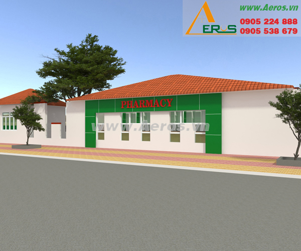 Hình ảnh Aeros thiết kế nội thất nhà thuốc tây anh Bình ở Cà Mau