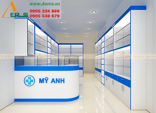 Hình ảnh thiết kế thi công nhà thuốc ở tại Tiền Giang