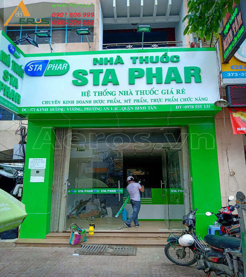 Thi công nhà thuốc Sta Phar tại quận Bình Tân