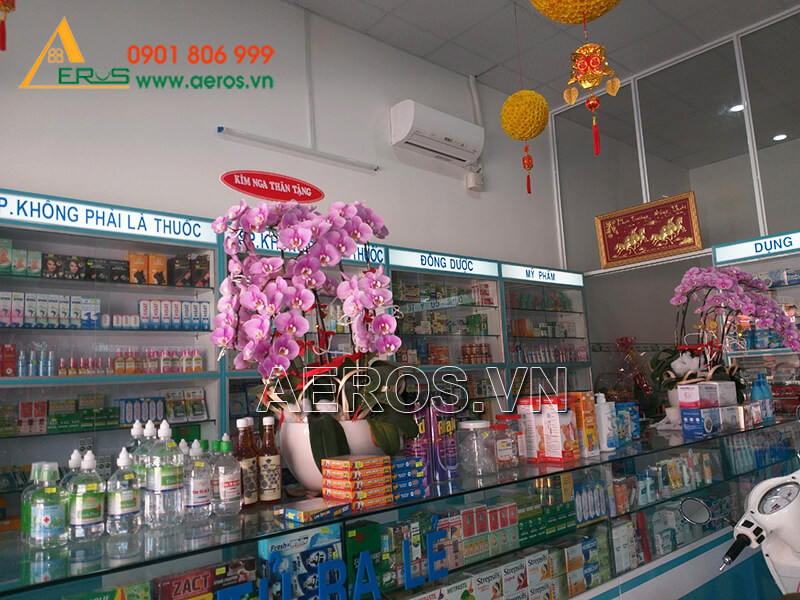 Hình ảnh thi công tủ quầy nhà thuốc tây Thanh Thúy tại huyện Bình Chánh, TPHCM