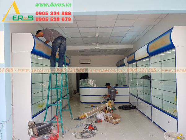 Hình ảnh thi công nhà thuốc VRA HEATH tại quận Bình Tân, TPHCM