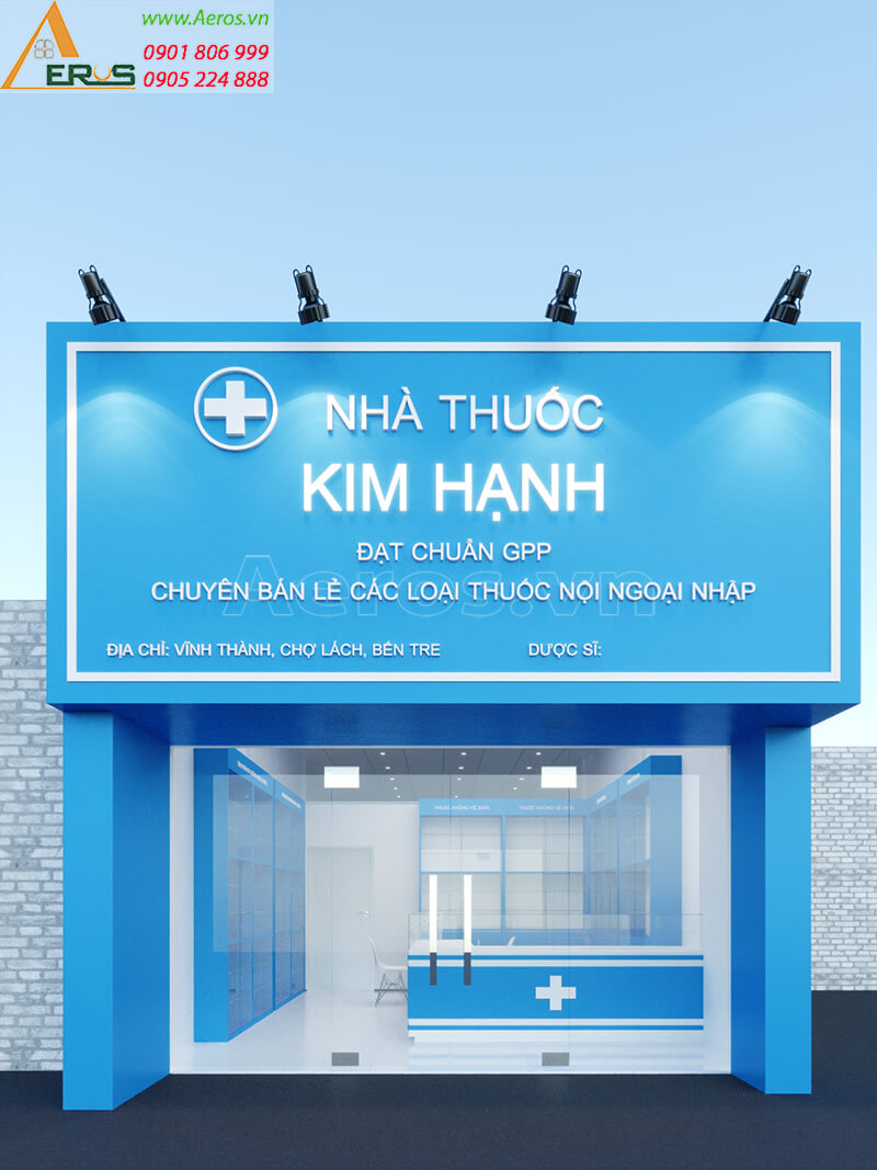 Thiết kế nhà thuốc tây Kim Hạnh tại Bến Tre