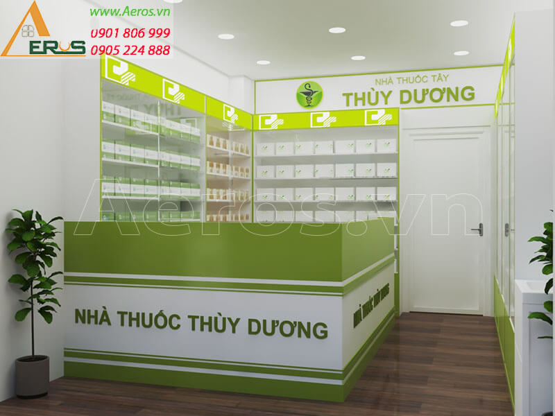 Thiết kế tủ quầy nhà thuốc tây Thùy Dương tại quận Bình Tân, TPHCM