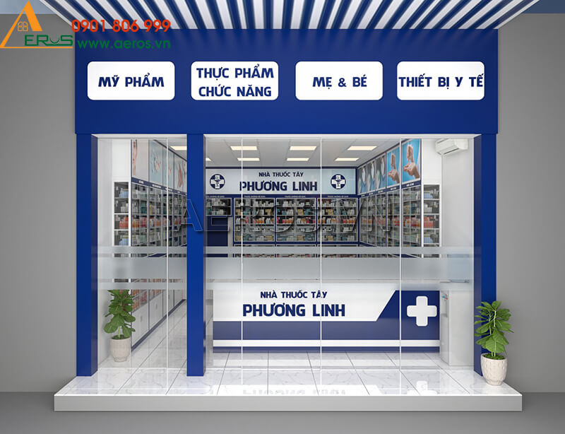 Hình ảnh thiết kế bảng hiệu nhà thuốc Phương Linh tại Tây Ninh