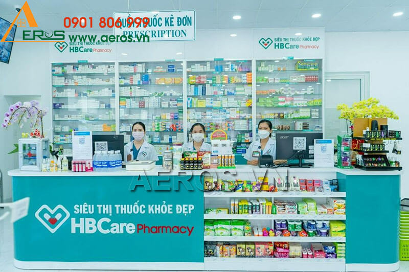  thi công tủ quầy nhà thuốc HB CARE chuẩn GPP chi nhánh Hoàng Hoa Thám, TP Vũng Tàu