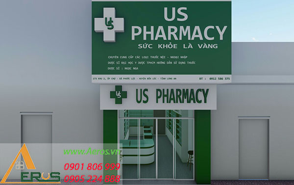 Thiết kế nhà thuốc tây US Pharmacy  tại Long An