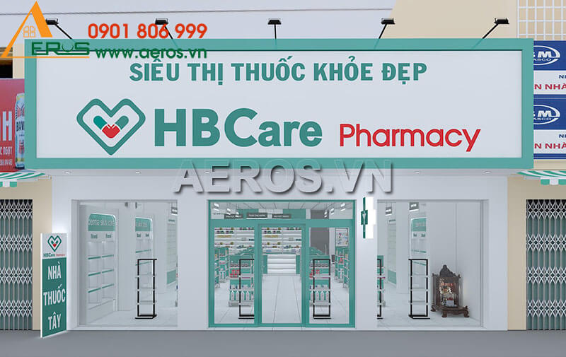 Thiết kế thi công nhà thuốc HB CARE tại Hoàng Hoa Thám, TP Vũng Tàu