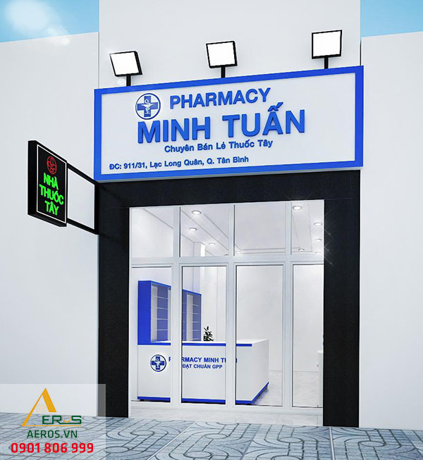 Thiết kế nhà thuốc Minh Tuấn tại quận Tân Bình, TP.HCM